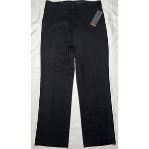 NEW Perry Ellis Portfolio Pants Mens 32x30 Black Stripe Travel Luxe Modern Fit